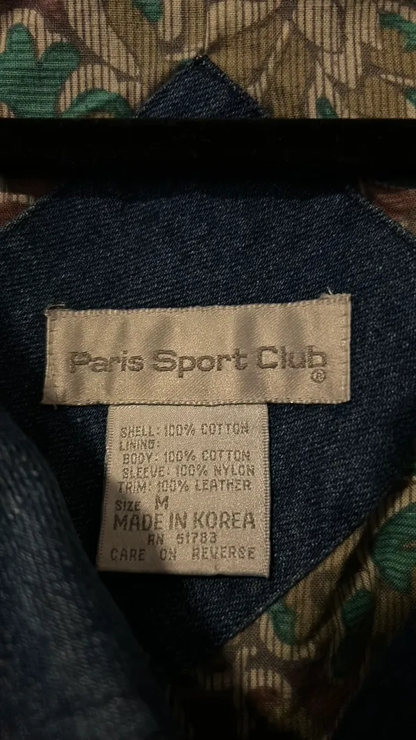 Vintage Paris Sport Club Denim Trenchcoat - Image 2