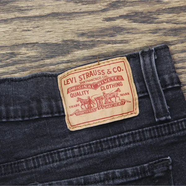 Levi's Vintage Y2K 512 Perfectly Slimming Stretch Jeans Black Wash 12 Misses - Image 3