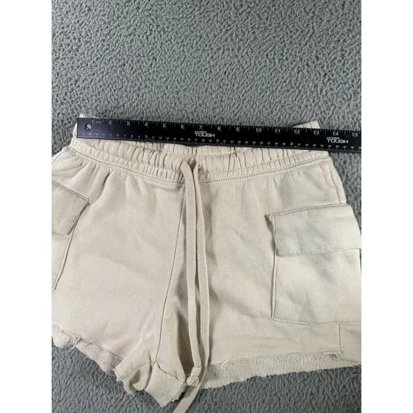 Relaxx Cargo Sweat Shorts Women Medium High Rise‎ Elastic Drawstring Waist Y2K - Image 3