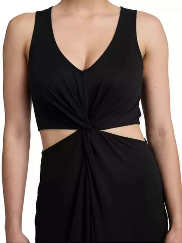 Beyond Yoga Black Around The World Twist Front Dress - Image 3
