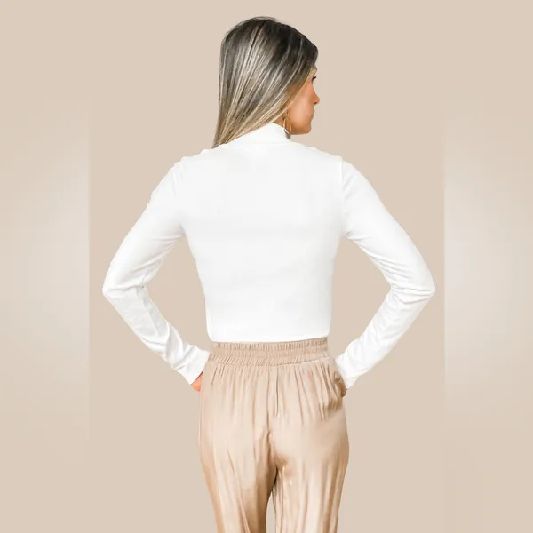 Anthropologie Maeve Cream Turtle Neck Ling‎ Sleeve Tee Size Extra Small NWOT - Image 2