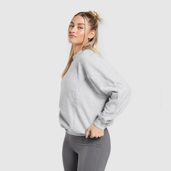 Gymshark Rest Day Cotton Contour Pullover in Gray Size Medium New with tag - Image 2
