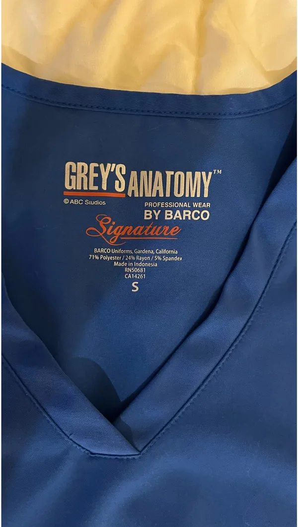 Royal Blue Grey's Anatomy Scrubs - Image 3