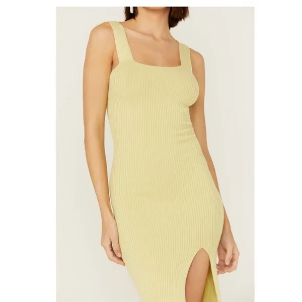 Shyanne Women's Green Western‎ Ribbed Sweater Knit Midi Bodycon Dress Sz M - Image 11
