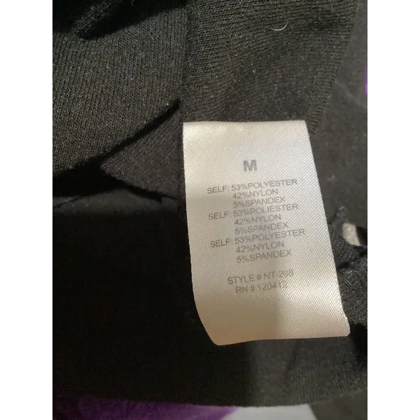 NIA Pullover Shirt Womens Medium Cropped Henley Long Sleeve Contrast Stitch Top - Image 7