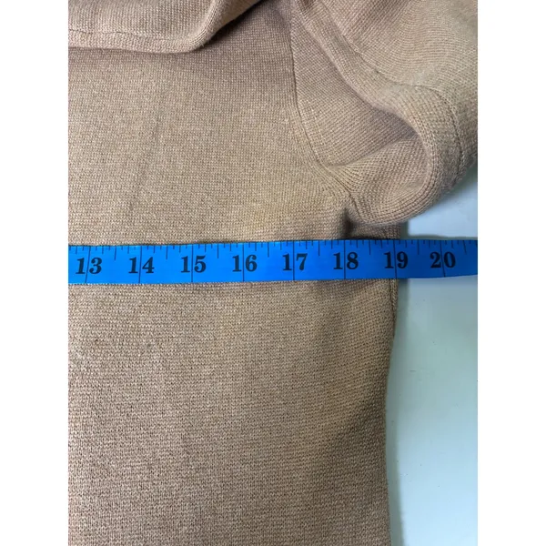 Crew Camel Cotton Sweater Blazer Patch Pockets Women's M Tan Size M - Image 8