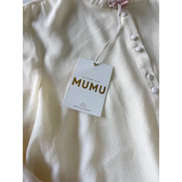 Show Me Your Mumu Outlaw Blouse Ivory Georgie Top Romantic Boho Large - Image 6
