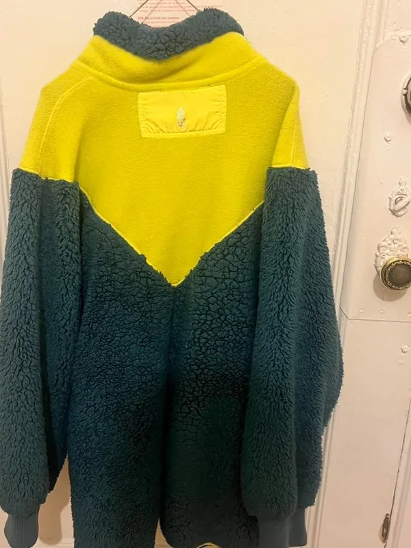 FP movement fleece green + yellow vintage 90s Size M Preloved - Image 4