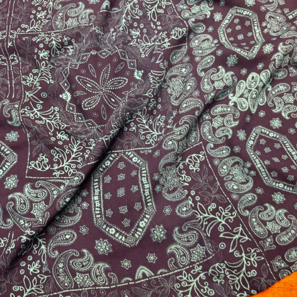 BeBop Womens Small Navy Blue Teal Paisley Bandana‎ Print Halter Keyhole Tank Top - Image 2