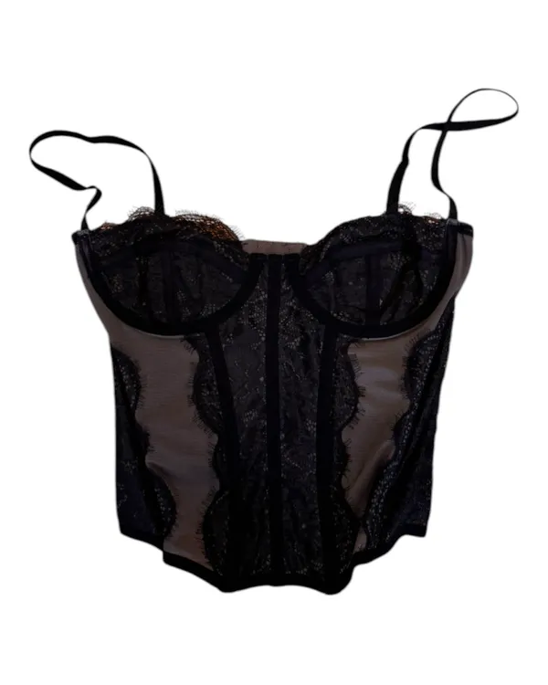 Urban Outfitters Black Lace Corset Sexy S Top - Image 4