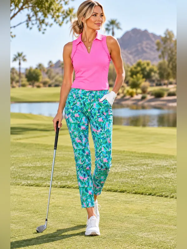Lilly Pulitzer Luxletic corso parfection golf pants pull on style NEW 2 - Image 2