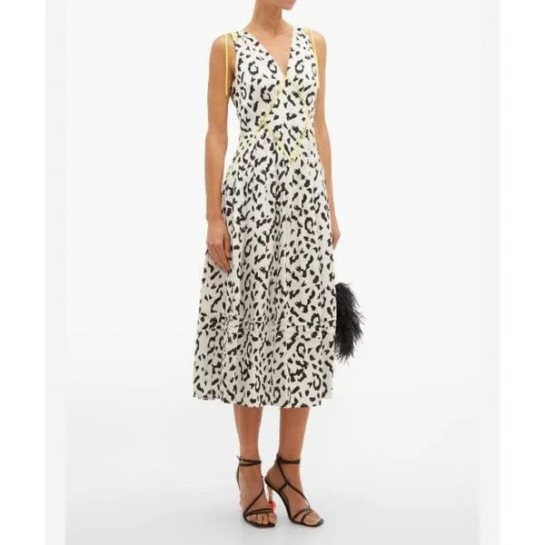 SELF‎ PORTRAIT | Leopard Patterns Sleeveless Dress Size 6 - Image 3