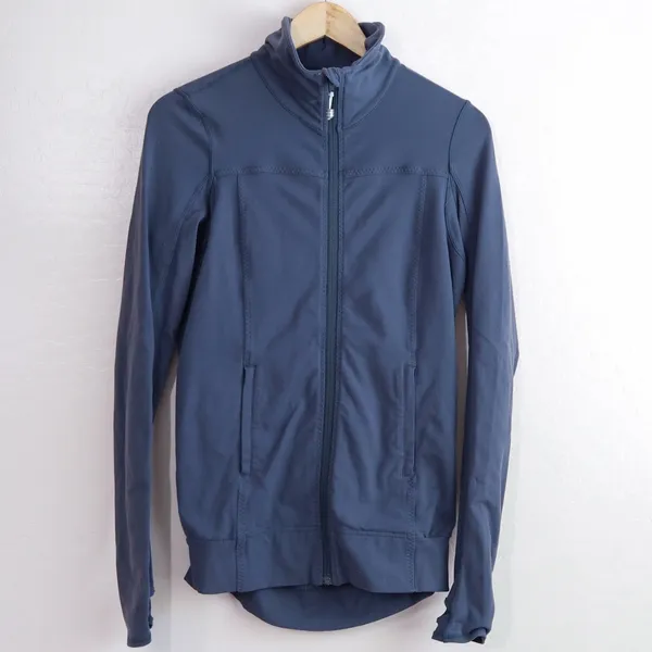 Lululemon Tadasana Get Started Mesh Back‎ Jacket Light Gray Women's 4 Thumbholes - Image 2