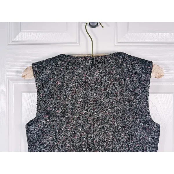 Derek Lam Silk Alpaca Tweed Peplum Top Womens 4 Gray Career Work Academia Office - Image 10