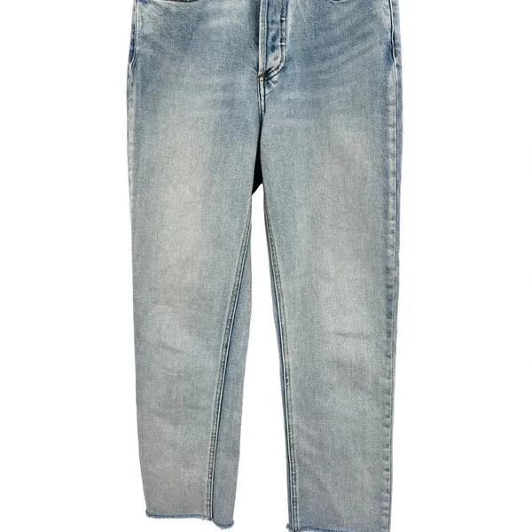 Aritzia Denim Forum The Arlo‎ High Rise Straight Jeans Light Wash Blue Size 25 - Image 3