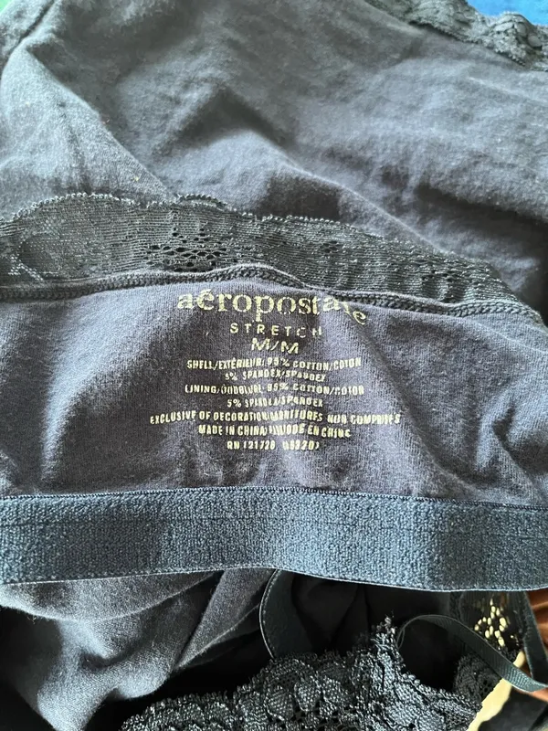 Aeropostale Navy Lace Trim Cami Tank Top Womens Medium Layering Basic 2000s - Image 6