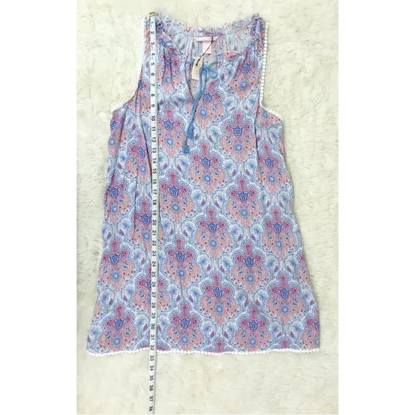 VICTORIA’S SECRET Blue Paisley Print Short Nightgown Sleeveless Size‎ Small New - Image 10