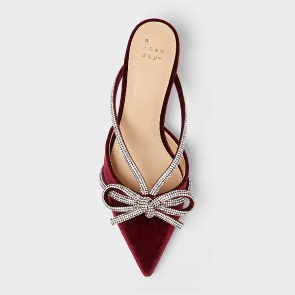Gwen Rhinestone Bow Heels - Image 2