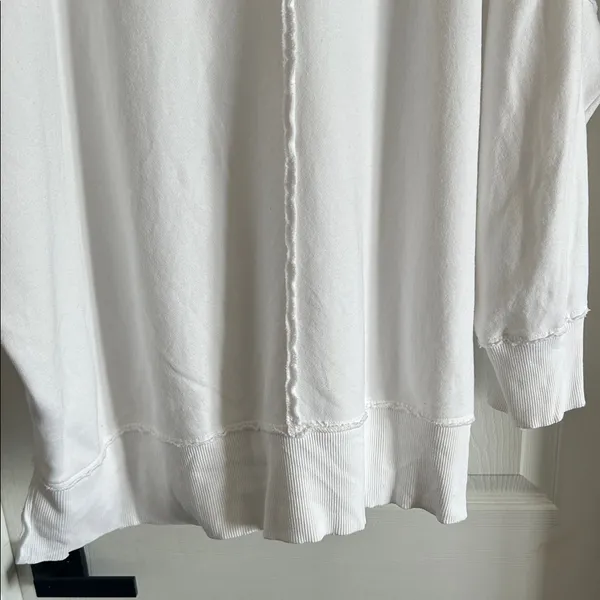 Aerie White Big Chill Oversized Distressed Sweatshirt - Image 10
