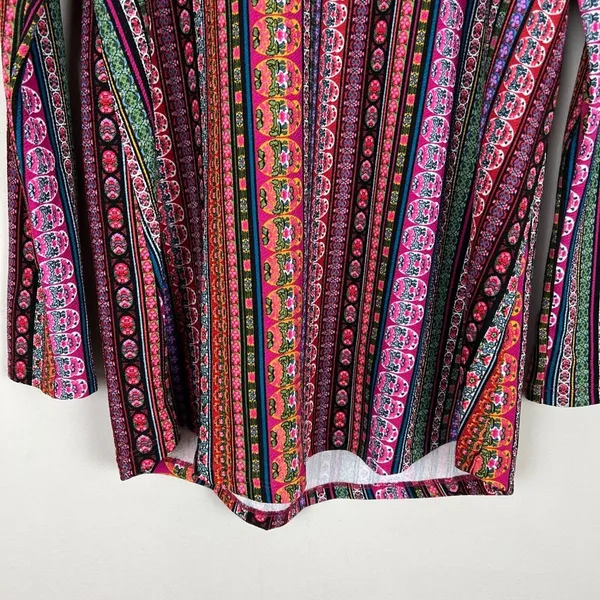Show Me Your Mumu John Bell‎ Sweater Tunic Top Womens Large Colorful Long Sleeve - Image 6