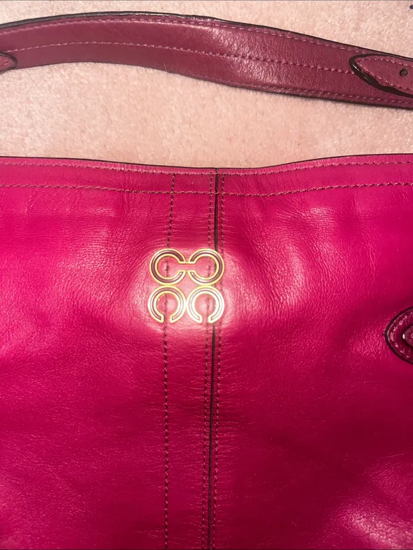 Coach Colette Hobo Bag Vibrant Pink Gold Hardware - Image 9