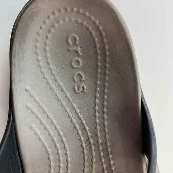 Crocs Meleen Twist Strappy Sandals Black Gray Comfort Slides Women’s Size 10 - Image 3