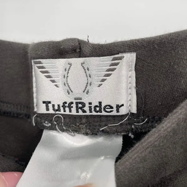 TuffRider Women's Starter Pull-On Knee Patch Breeches Charcoal Gray‎ Size Small - Image 7