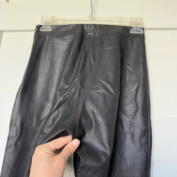 TopShop Black Leather Pnats - Image 5