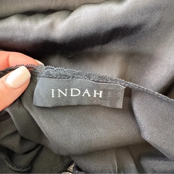 INDAH Viscose Spandex Halter Maxi Dress Lace Cutout Detail - Image 8