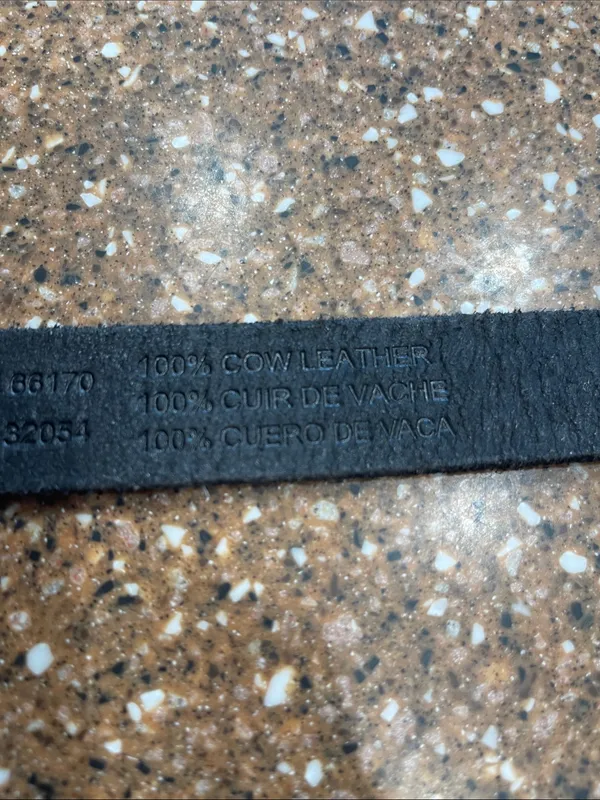 Urban outfitters Black Leather Belt with Western Silver tone Buckle - Image 6