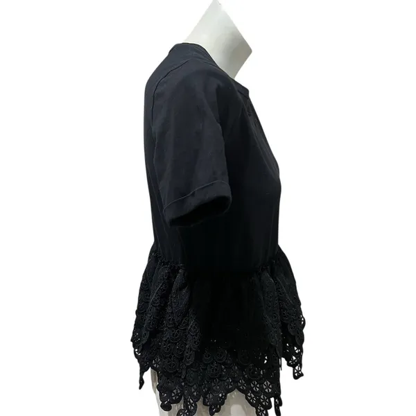 Endless Rose Womens T-Shirt Size S Black Short Sleeve Crew Neck Lace - Image 7