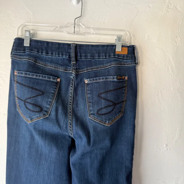 Seven7 Tummyless High Rise Skinny Jeans Dark Wash Women‎ Size 10 - Image 2