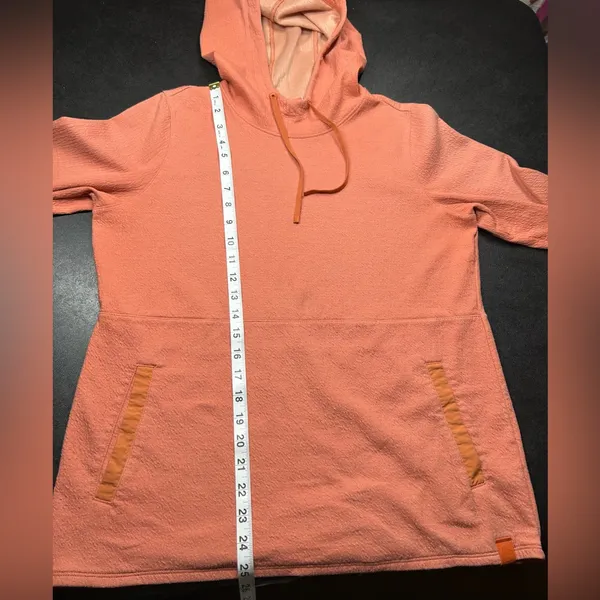 L.L Bean Size S Women's Orange Tropicwear Comfort Hoodie - Image 4
