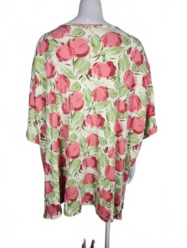 Liz & Me Floral Print Cotton Blend Top Size 4X - Image 4