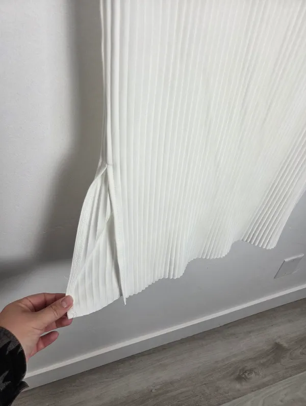 NEW Marc New York White Midi Skirt Pleated Formal Church Wedding Bridal Medium - Image 6