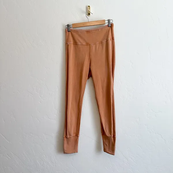 Free People Movement |‎ Hot Shot Ribbed Lounge Leggings in Toasted Coconut | Med - Image 3