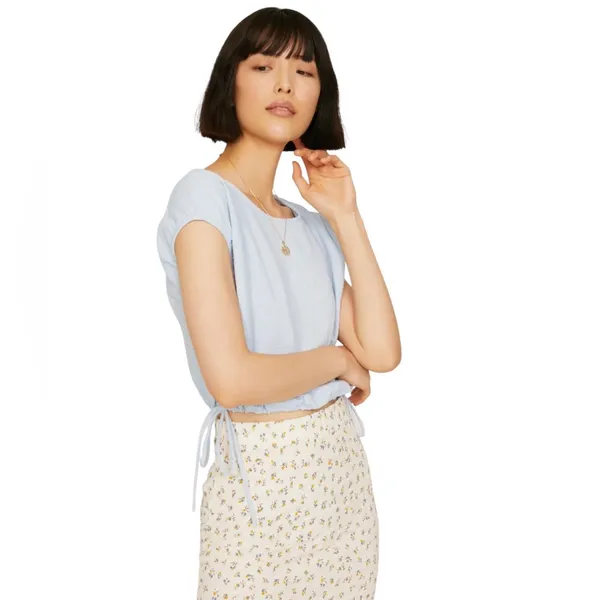 Sky Blue Women's Crop Top - Image 2