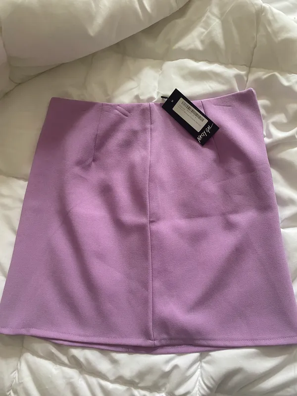 Nasty Gal high wasted lilac mini skirt - Image 3