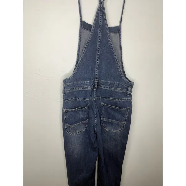 Miou Muse Dolly Overalls Women's Size Small Denim Blue Button Adjustable Straps - Image 4