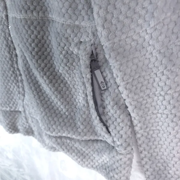 Free Country Jacket Womens S Gray Faux‎ Fur Full Zip Soft Plush Fleece Cozycore - Image 6