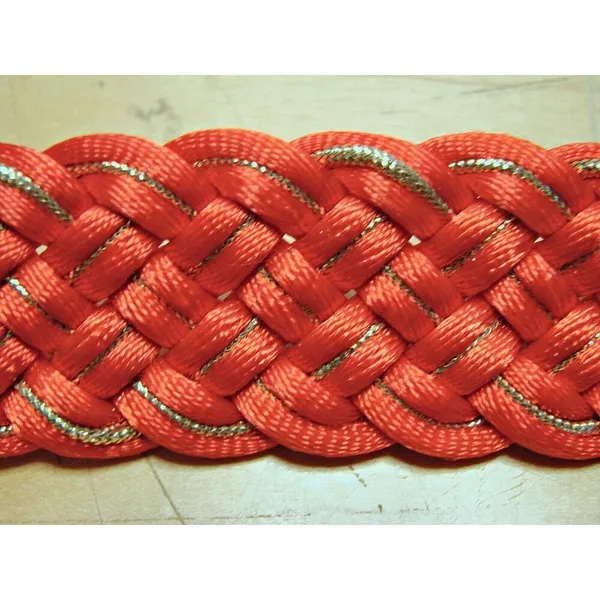 Vintage Red Gold Braided Woven Belt D Ring Gold Tone Buckle Fashion Y2k Boho Adj - Image 5
