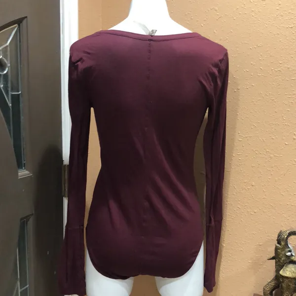 Free people intimately burgundy bodysuit - Image 4