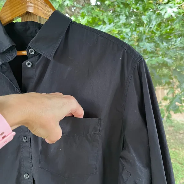 Gap Women's Big Shirt 100% Organic Cotton Black Size S - Image 6