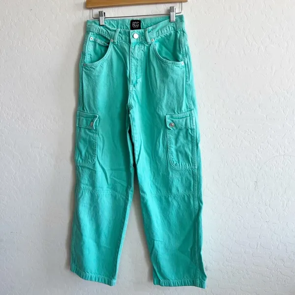 Urban Outfitters BDG Rilee Baggy Cargo Pants in Green / Teal - Image 2