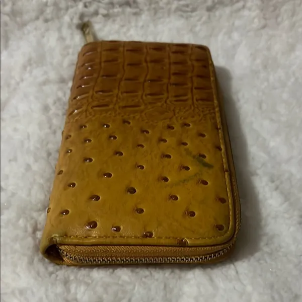 Ostrich‎ Faux leather Brown Textured Wallet - Image 6