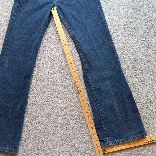 Vintage Tommy Hilfiger Tommy Jeans Women 29x29 Dark Wash Flare Leg Y2K 2002 - Image 4
