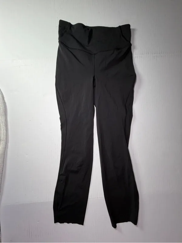 lululemon base pace crop Black High-Rise Performance Leggings est sz 6 see msmts - Image 2