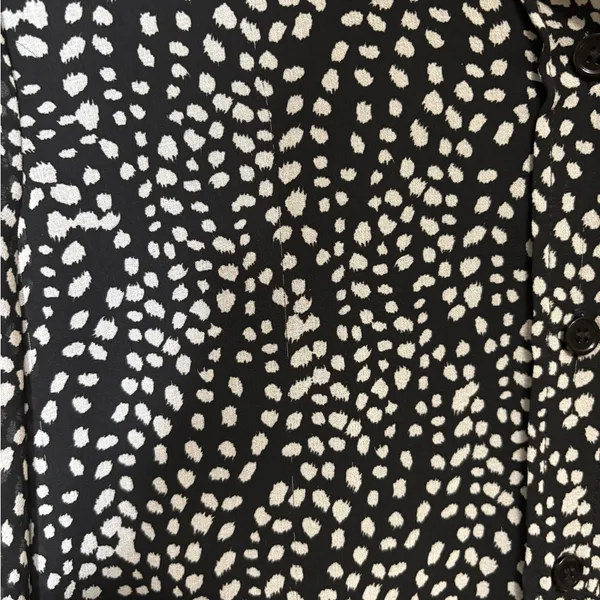 Zara Black and White Patterned Long Sleeve Dress,Size S - Image 12