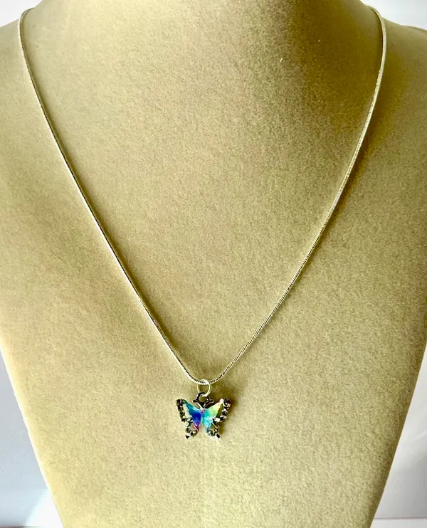 Sterling Silver Butterfly Necklace - Image 2