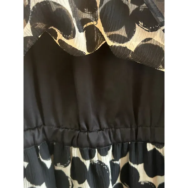Lucky Brand Poka dot sleeveless silk dress elastic waist pockets Medium - Image 7
